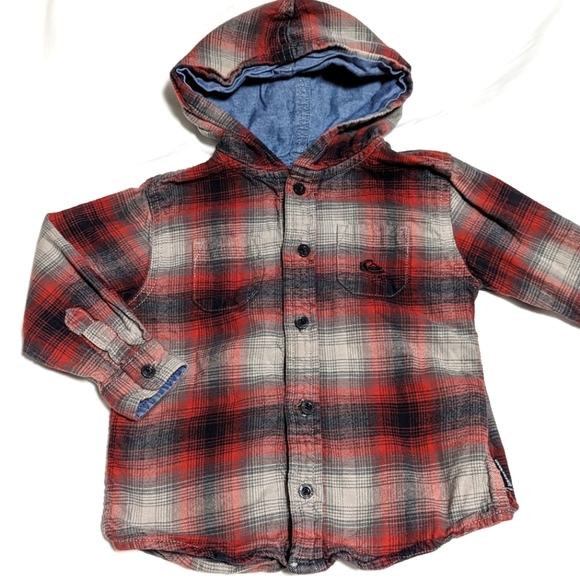 🐣 3 for $15 | Quiksilver Flannel Button Down - Picture 2 of 5